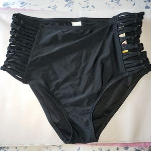 NWT So high waisted black bikini bottom